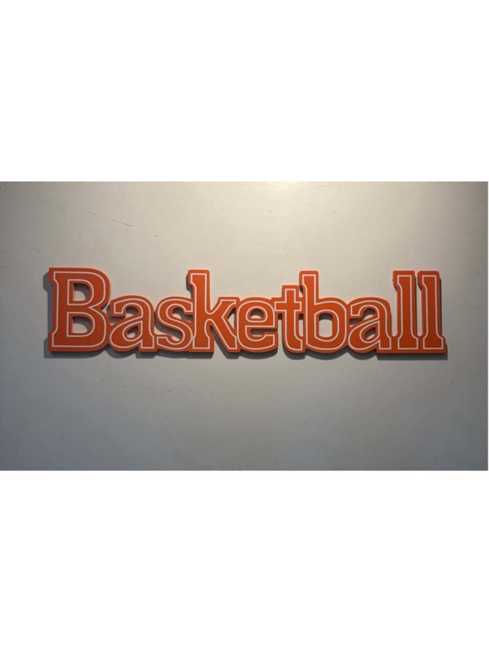 Unbranded Orange and White "Basketball" Wall Decor One Size